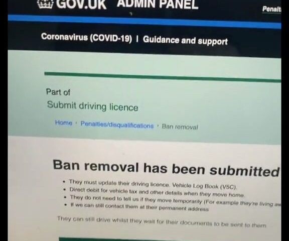 Remove UK driving Ban from Driving License Online After disqualification