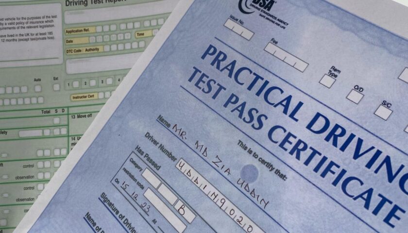 Buy UK Practical Test Certificate directly from DVSA